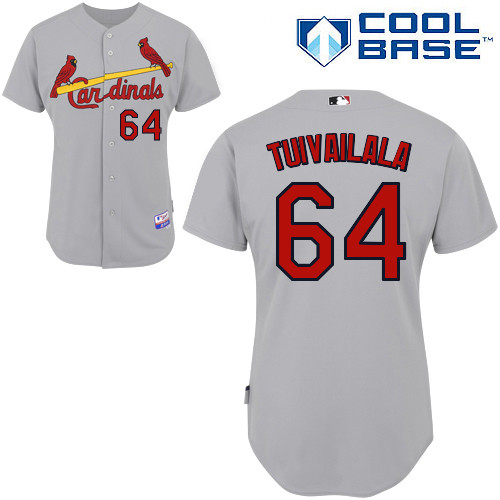 Sam Tuivailala #64 MLB Jersey-St Louis Cardinals Men's Authentic Road Gray Cool Base Baseball Jersey